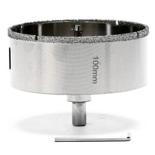 4 inch Diamond Hole Saw 100mm Glass Ceramic Tile Drill Bits w Center Pilot Bit