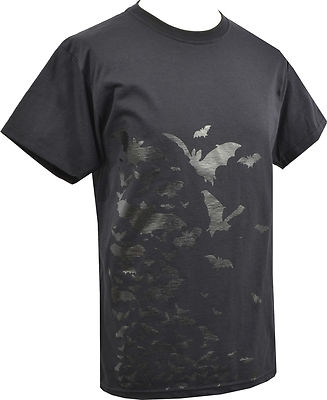 Herren Gothic T-Shirt Vampirfledermäuse Whitby Gothic Dracula Horror Halloween S-5XL