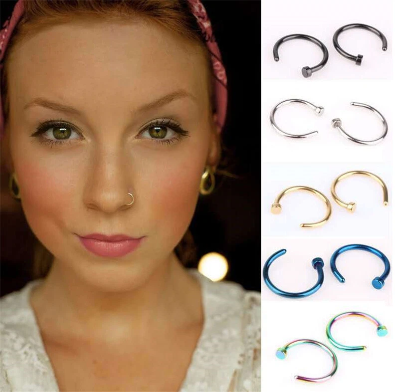 Dropship 25PCS Fake Nose Ring Hoop Magnetic Septum Nose Ring Horseshoe  Stainless Fake Septum Fake Nose Ring Faux Lip Ear Septum Ring Non-Pierced  Body Jewelry… to Sell Online at a Lower Price |