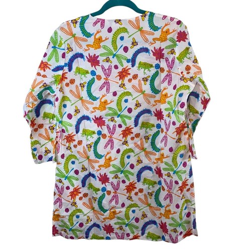 NWOT Gretchen Scott Designs Multicolored Reptile & Bug Tunic Swim Cover - Picture 4 of 6
