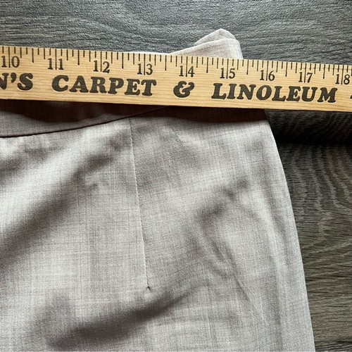 Peserico Fleece Wool Blend Pants Tan Beige Women's size Italian 48 / US size 12 - Picture 9 of 11