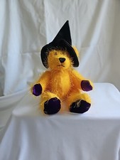 Vintage Dan Dee Halloween Teddy Bear Plush Collectors Choice Witch Bear Hat 16"