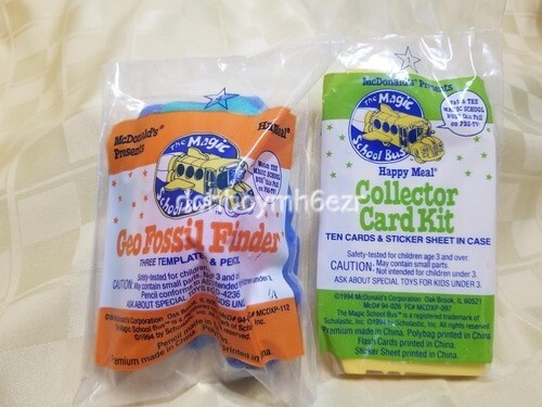 McDonalds Kinder Happy Meal 1994 Der magische Schulbus Aufkleber Schablone Posten - Bild 1 von 2