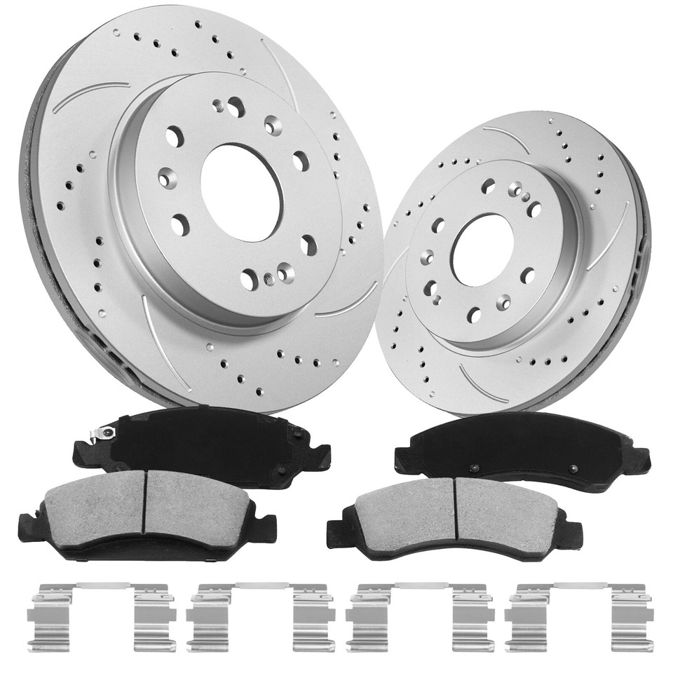 Front Brake Rotors + Pads for Chevy Silverado 1500 Tahoe GMC Sierra