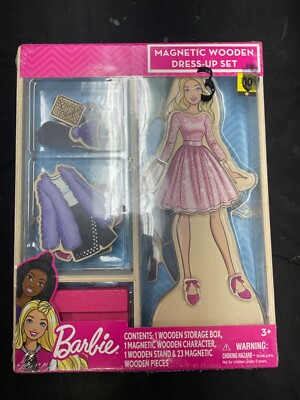 BARBIE MAGNETIC WOODEN DRESS-UP 23 Pc SET AGE 3+ NEW