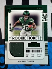 2021 Panini Contenders Football Rookie Ticket Swatches Michael Carter #RTS-MCA