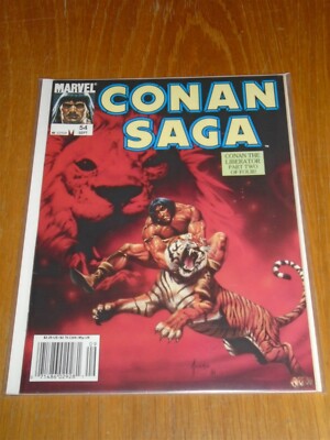 CONAN SAGA #54 MARVEL US MAGAZINE SEPTEMBER 1991 --