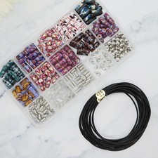 100 PCS Western Tribal Porcelain Beads for Jewelry Making, with 5m leather cord