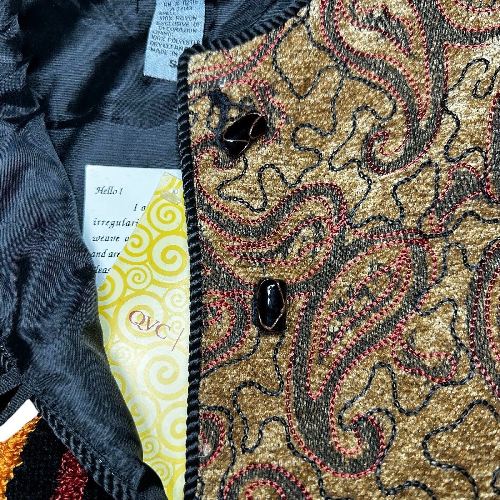 Indigo Moon S Jacket Patchwork Artisan Boho Mixed… - image 3