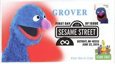AO- 5394O-2, 2019, Sesame Street  Add-on Cover, First Day Cover, Pictorial Postm