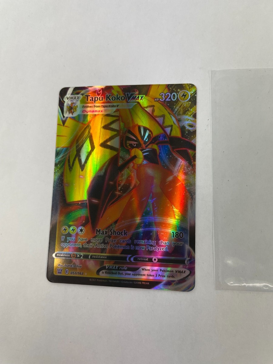 Pokemon Tapu Koko Vmax HP 320 Max Shock 180 051/163 | eBay