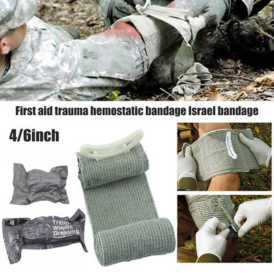 4/6'' Israeli Trauma Bandage Emergency Dressing First Aid Compression-Notverband