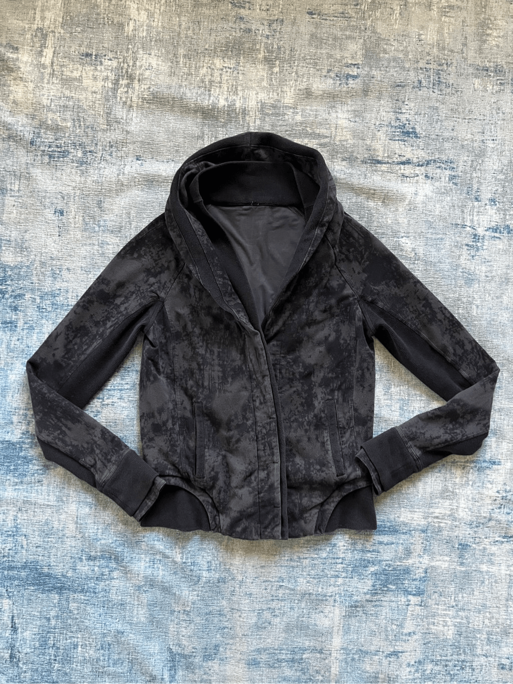 Lululemon To Class Sea Bed Black Deep Coal / Black Button Front Jacket Size 8