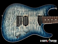 2015 TOM ANDERSON DROP TOP HS PERSONALIZED FLAME TOP ~ NATURAL ARCTIC BLUE BURST