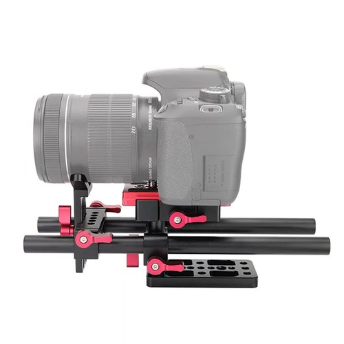 Aluminum Tripod Mount Support Rig With Manfrotto QR Baseplate For Camera - Picture 4 of 8