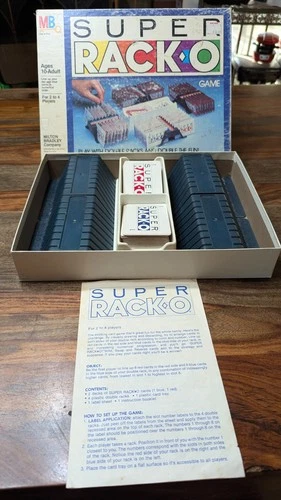 VTG 1983 Super Rack-O Game Milton Bradley Double Card Racks Complete **READ**