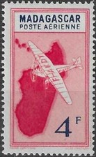 Timbre Avions Madagascar (Colonies Fr.) PA31 * - 87395FX