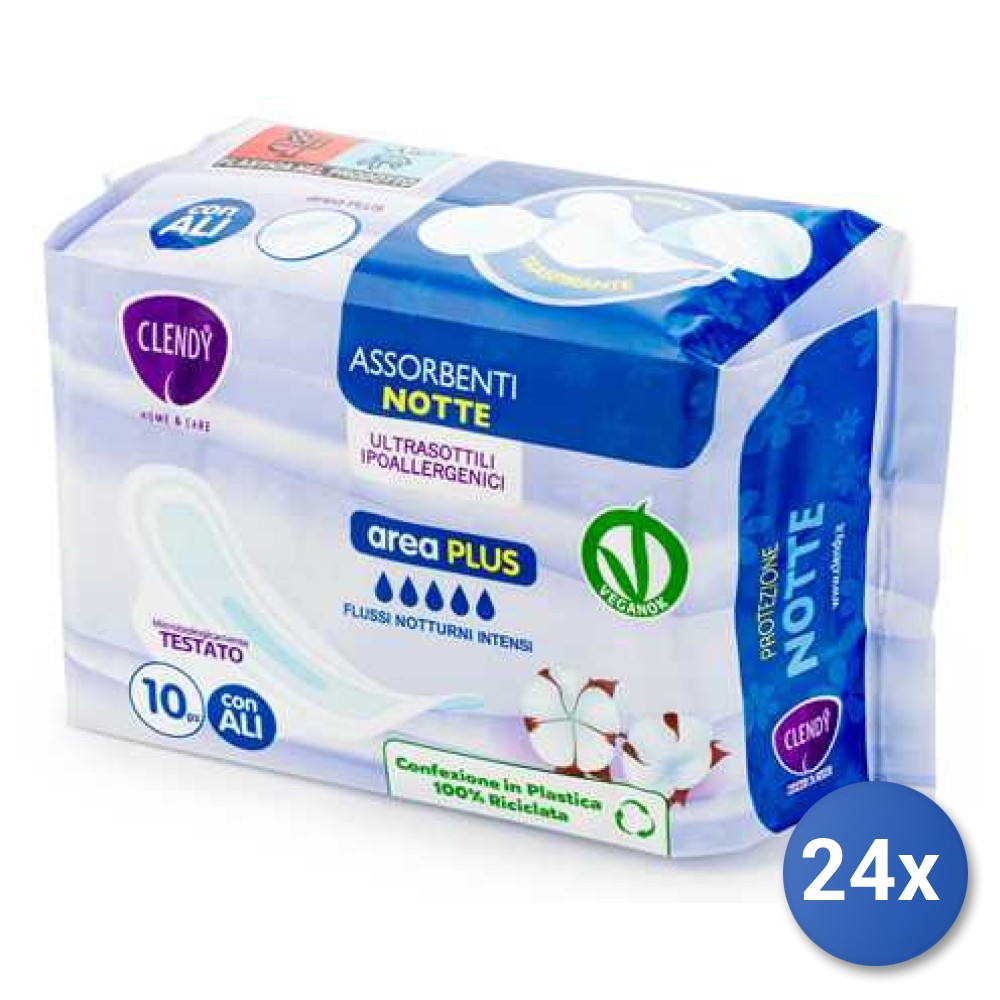24x Bundle Clendy Assorbenti Notte Ali X10