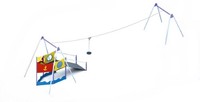 Seilrutsche Freiluftspielplatz Kinderspielplatz Bewegungspark Bewegungspark