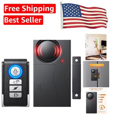 Portable 110dB Wireless Alarm for Doors, Windows, and Cabinets - Easy Install