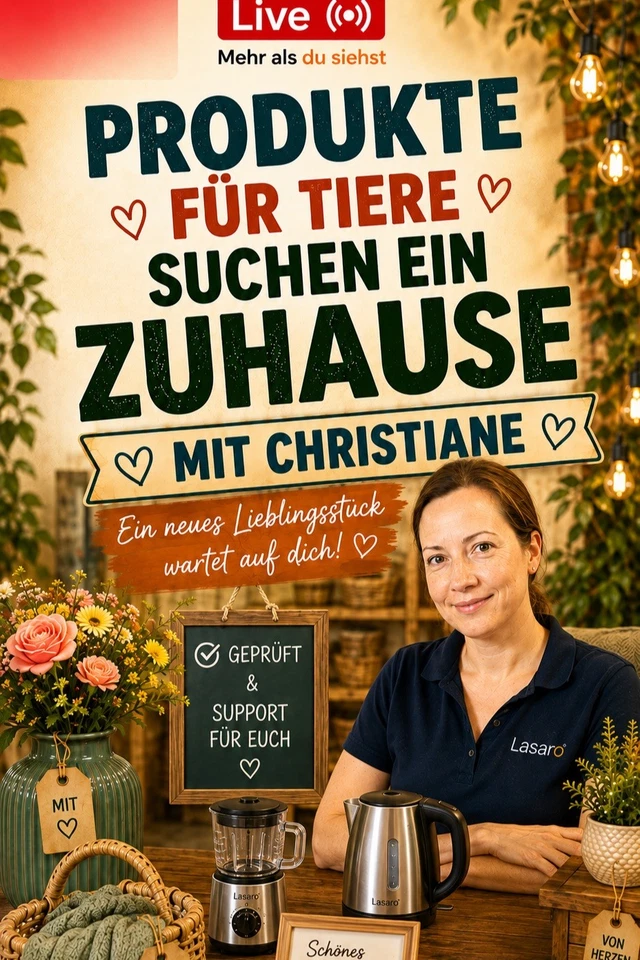 Montags Live Produkte suchen ein Zuhause mit Christiane schau rein