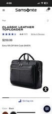 Samsonite Classic Leather Toploader Laptop Br...