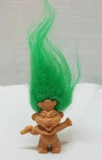 Vintage Troll Doll Action Figure Toy DAM Norfin Pencil Topper Green Hair 1980s