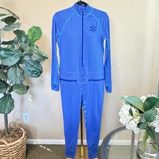 Airblaster Women’s M Hoodless Ninja Suit Thermal Base Cobalt Blue *Missing Tie