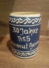 alter Bierkrug 30 Jahre BSG Wismut Gera DDR Fußball Oberliga DFV  13cm Krug 