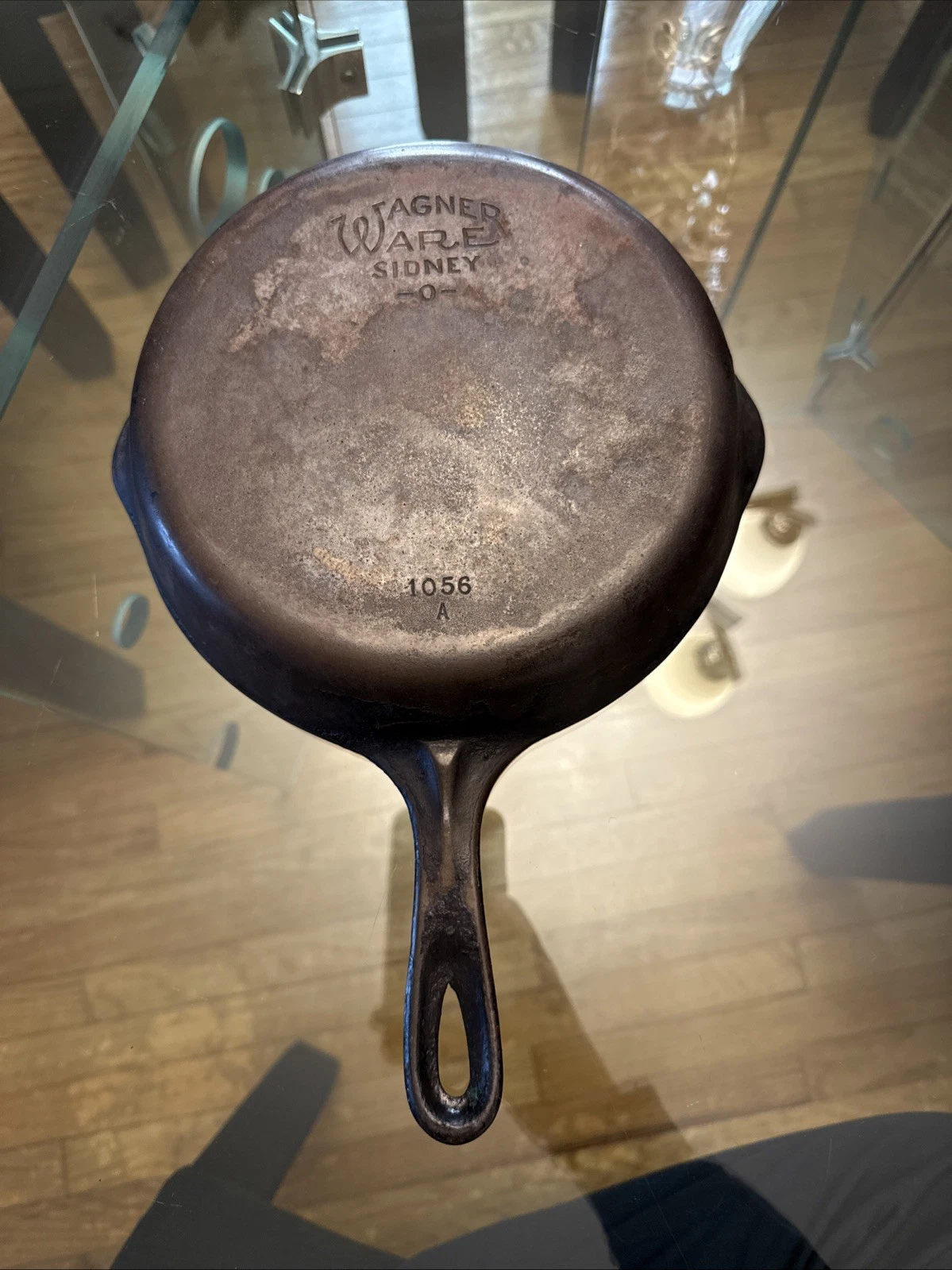 WAGNER WARE CAST IRON SKILLET Pan NO.6 1056A- SIDE POUR COOKWARE 9" Vtg Nice!