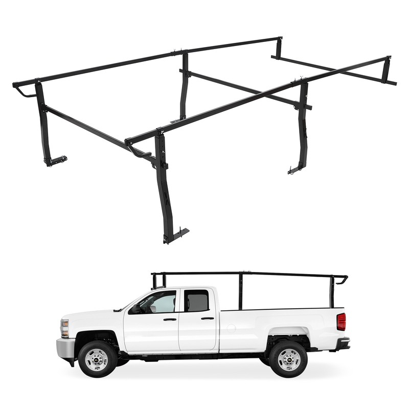 Garvee Truck Bed Ladder Rack 45"-66" Adjustable 1000Lb Capacity Non-Drilling