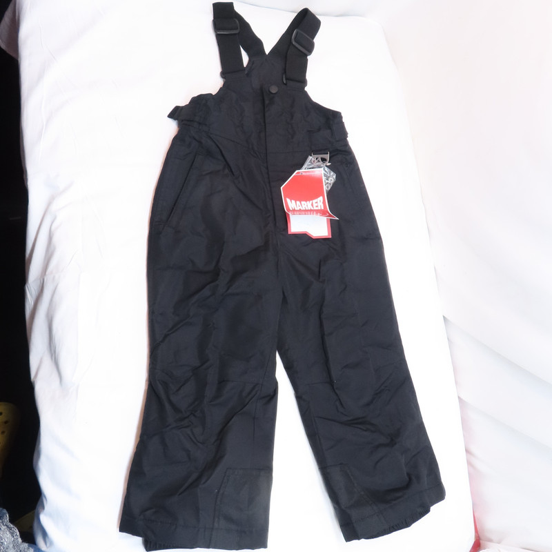MARKER BLACK SKI SNOW PANTS CHILD SIZE 4 - NEW