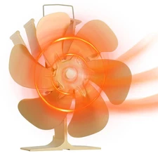 6 Blades Heat Powered Wood Stove Fan for Mr Buddy Heater Eco Fireplace Fan
