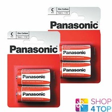 4x Panasonic C LR14 1.5V Zinc Carbon Baby Batteries MN1400 R14 AM2