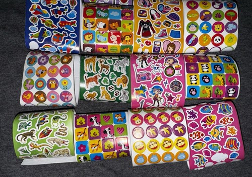 Sticker Rolls Lot Sheets Kids Scrapbooking Mixed Lot Huge Variety - Picture 2 of 4