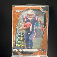 2024 Panini Prizm - Ja'Lynn Polk #339 Orange Cracked Ice Rookie (RC)