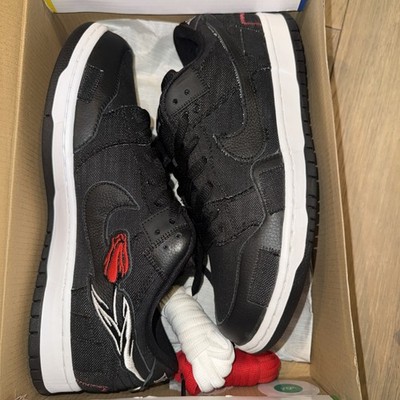Size 10 - Wasted Youth x Nike Dunk SB Low Black Denim