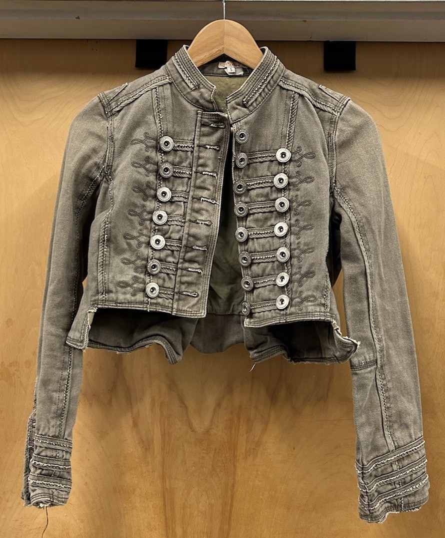 Vintage Y2K Picasso Cropped Napoleon Military Jacket Size Small