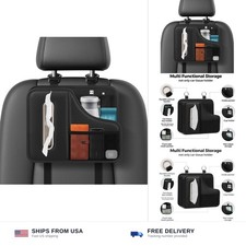 Car Tissue Holder,Back Seat Organizer with Cup Holder,Multifunctional Car Hea...