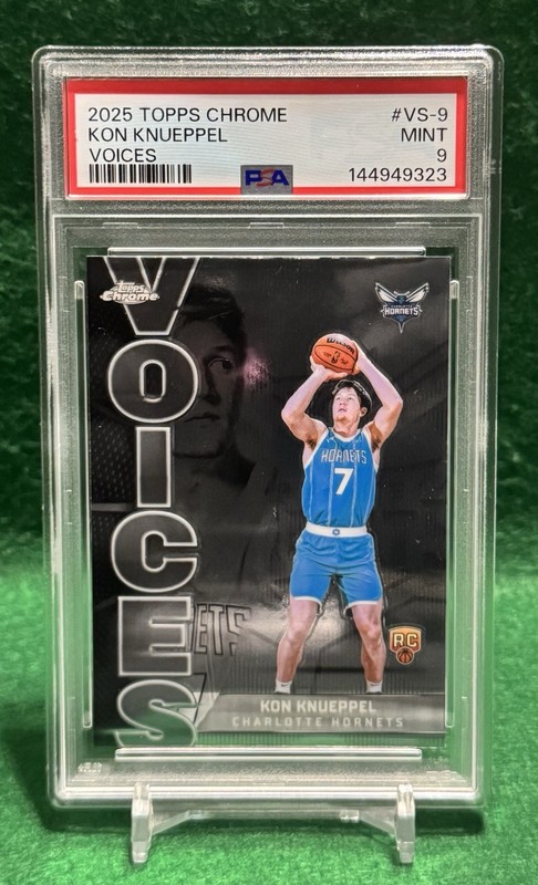 2025 Topps Chrome Kon Knueppel Voices #VS-9 Base Rookie PSA Mint 9