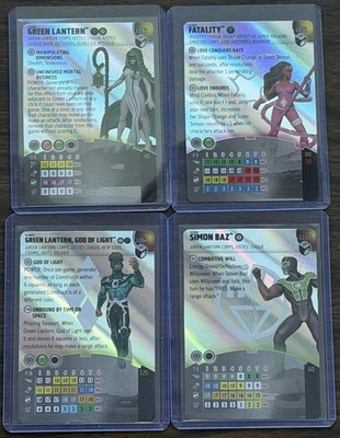 DC Heroclix Lantern Legacy Card Lot Of 4 L042, L052, L064 And L108