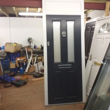 UPVC double glazed blue composite front door  2370H X 940W