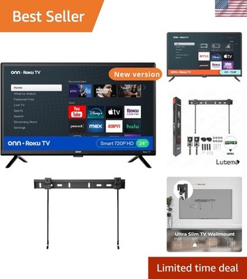 24-Inch Class HD 720p Smart TV + Free Wall Mount with Wi-Fi Cectivity and Mob...