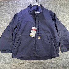 Carhartt FR Mens LARGE-RG CAT2 Full Swing Navy Blue Quilted Jacket 10-2179-410