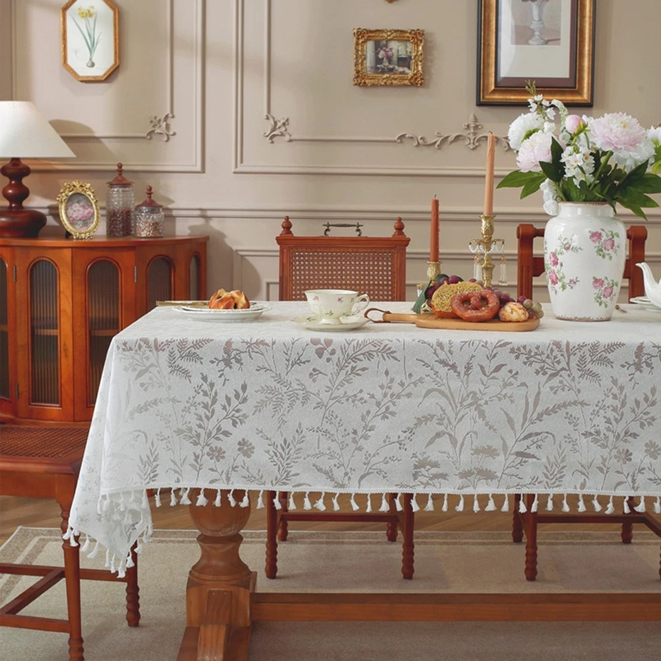 Charming Vintage Floral Tablecloth for Enhancing Dining Spaces with Style - Image 3 of 4
