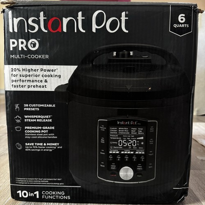 #ad Instant Pot Pro 10 in 1 Pressure Cooker 6 Quart Black $125.45
