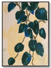 MCM Geometric Leaf Plants Botanical Cactus Ivy Vine Original  11x14 Canvas