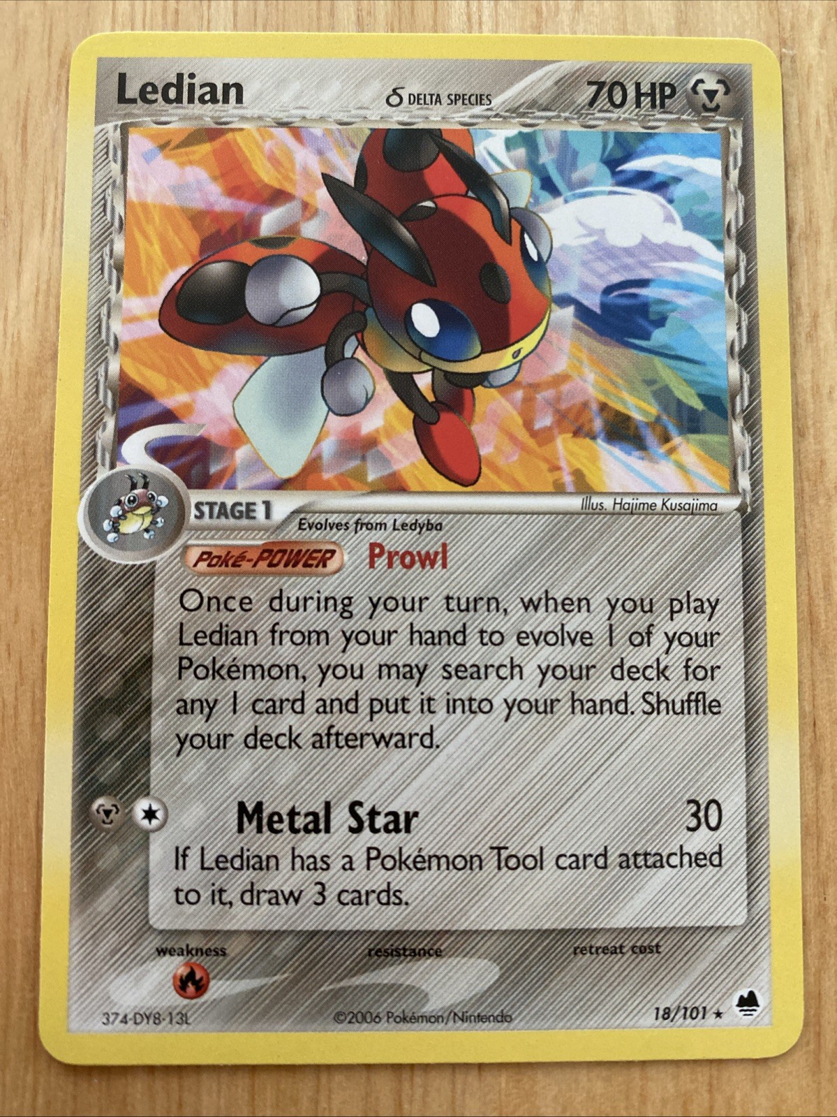 Ledian 18/101 EX Dragon Frontiers - Rare Pokemon Card