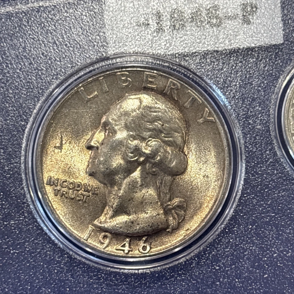 1946-P US Mint Coin Set Affordable Gift Unique Present 90% Silver Investment A+ - Image 4 of 4