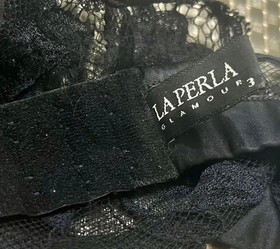 LA PERLA GLAMOUR BRA Black Underwire LACE - Size 36D